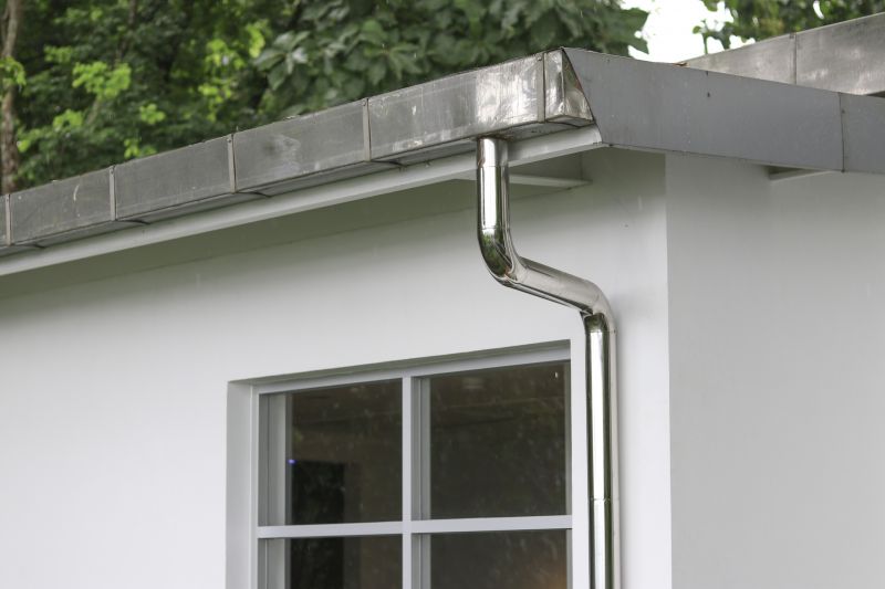 Gutter installation on a modern home